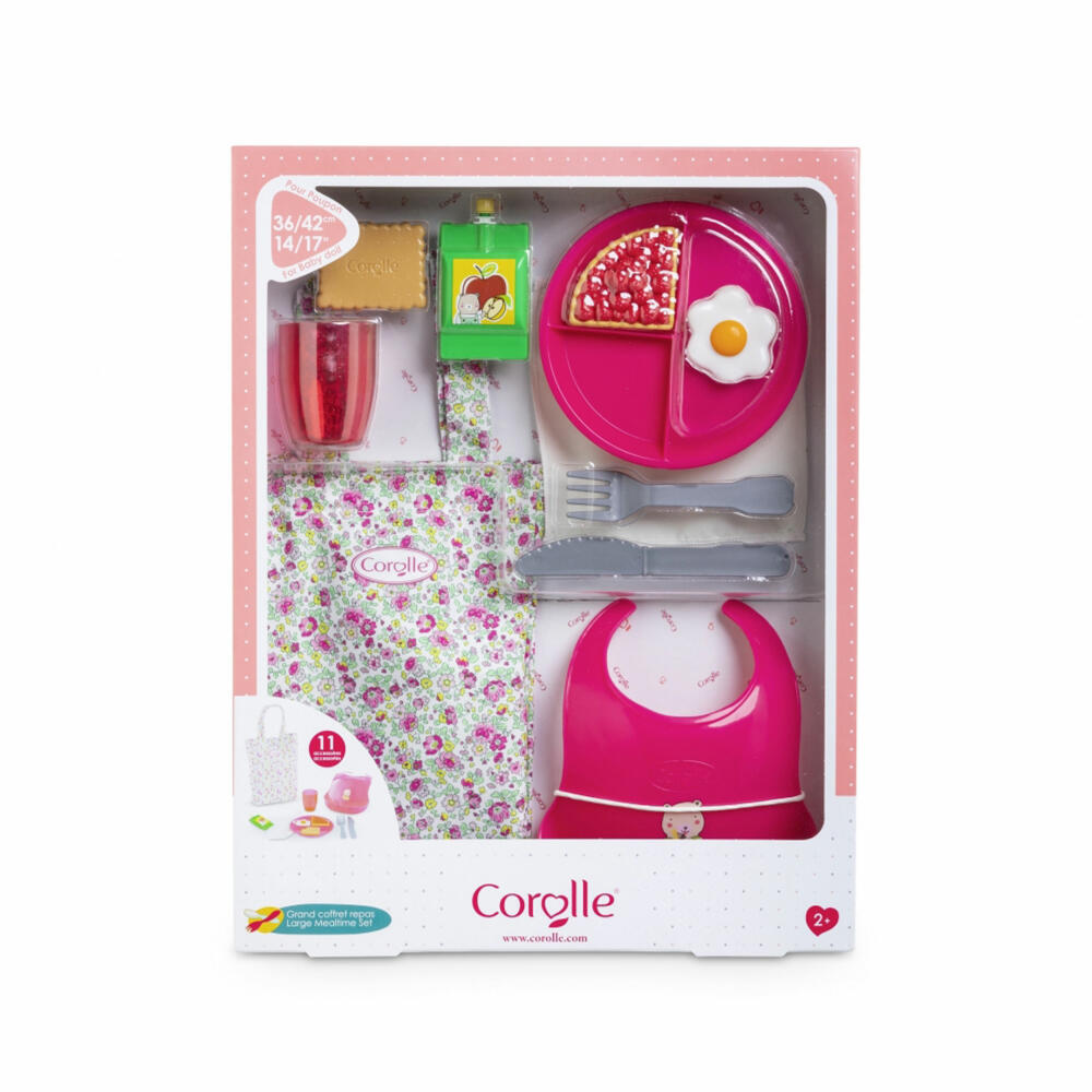 Corolle MGP 36-42cm large feeding set, 11 pcs., bag, plate, doll accessories, doll, accessories, 9000141520
