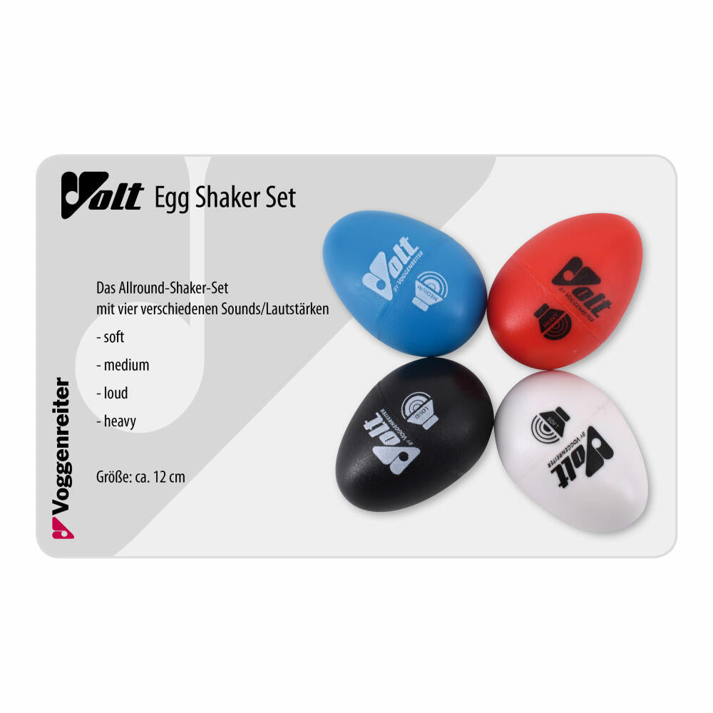 Voggenreiter VOLT Egg Shaker Set, 4-tlg., Percussion, Rassel, Rasselei, Instrument, 1086