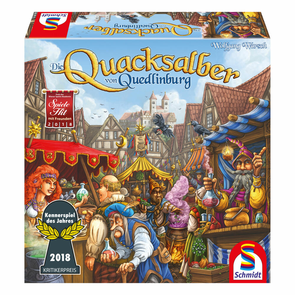 Schmidt Spiele Die Quacksalber von Quedlinburg + Erweiterung Die Kräuterhexen, Set, Brettspiel, Gesellschaftsspiel, Spiel