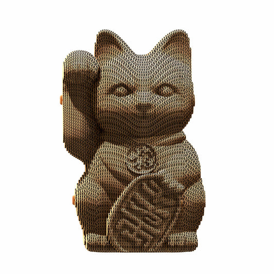 Cartonic 3D-Puzzle Lucky Cat, Glückskatze, Papp-3D-Bausatz, Pappe, 93 Teile, CARTLUCK
