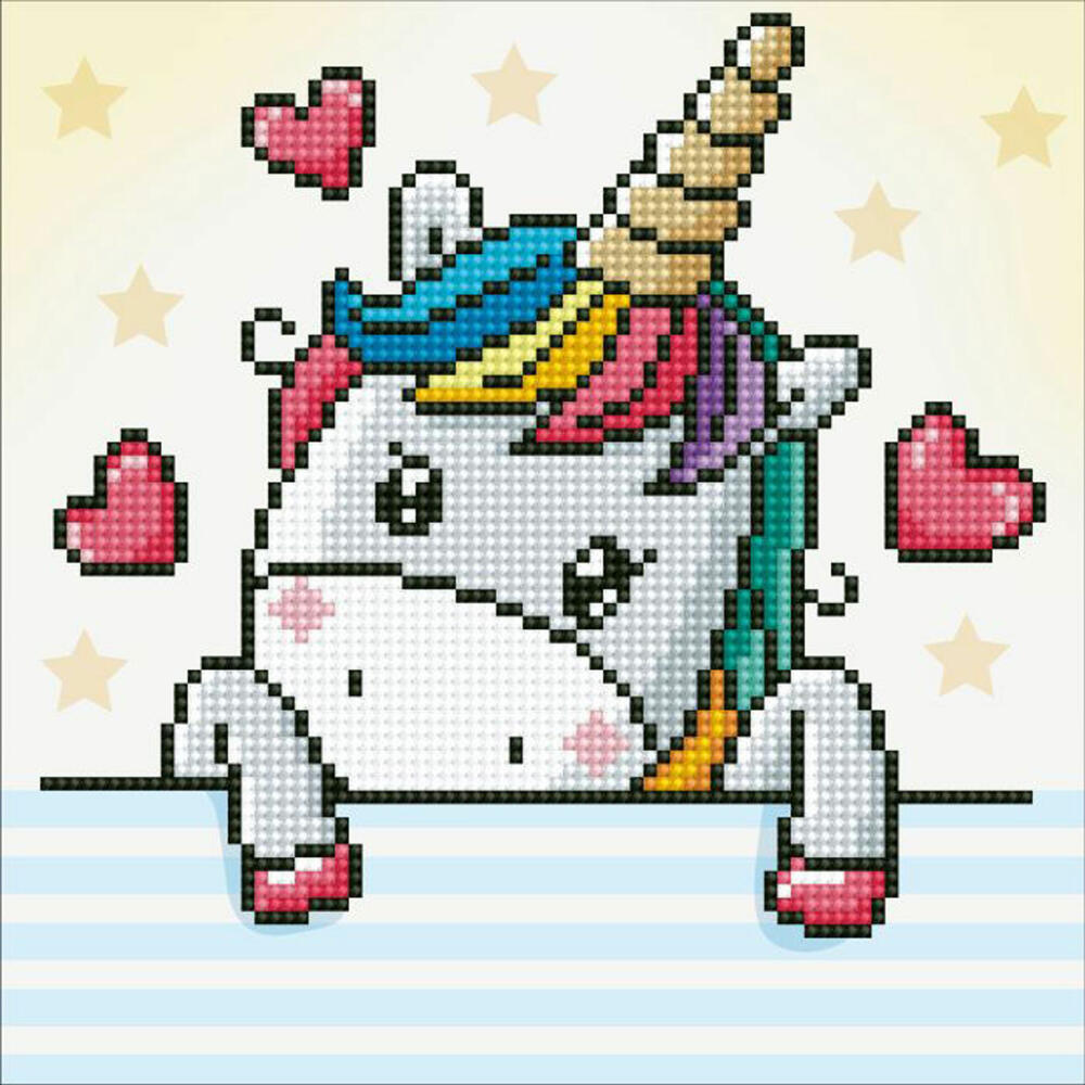 DIAMOND DOTZ Unicorn in Love 23x23 cm