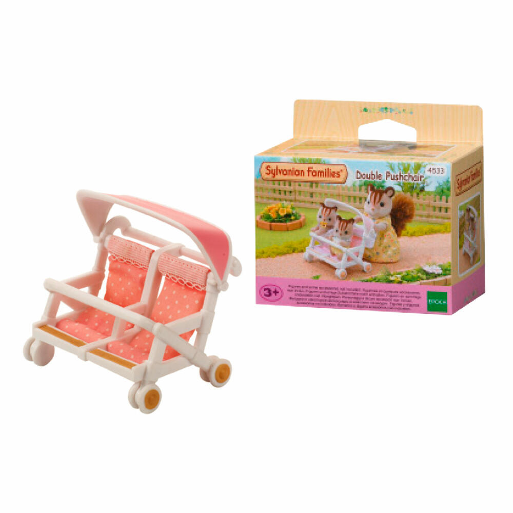 Sylvanian Families Zwillingskinderwagen, Kinderwagen, Spielzeug, Kinder, 4533