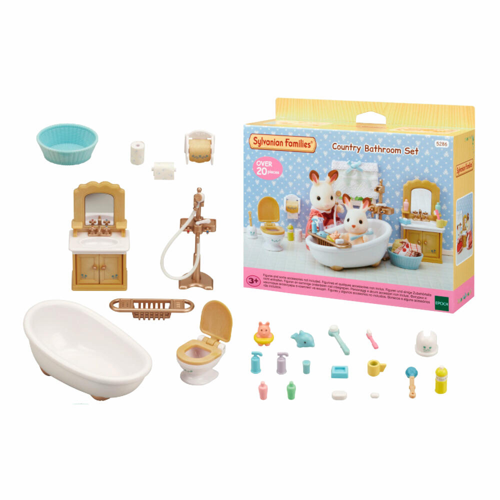 Sylvanian Families Badezimmer im Landhausstil, Spielset, Möbel, Spielzeug, Kinder, 5286