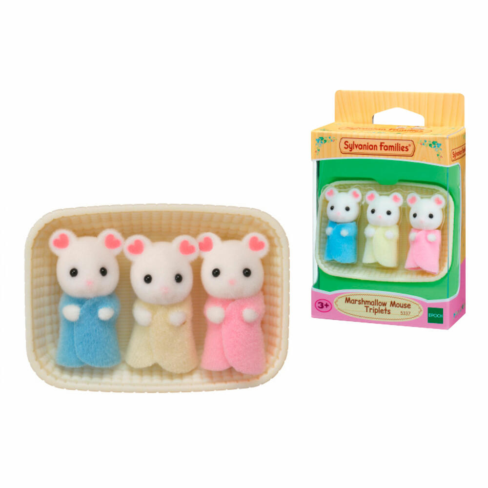 Sylvanian Families Marshmallow Mäuse Drillinge, Spielfiguren, Figuren, Spielzeug, Kinder, 5337