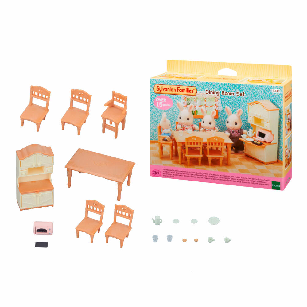 Sylvanian Families Landhaus Esszimmer, Spielset, Möbel, Spielzeug, Kinder, 5340