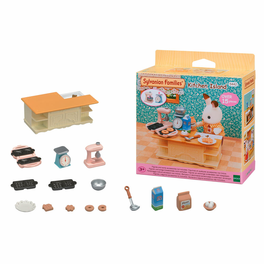 Sylvanian Families Kochinsel, Spielset, Möbel, Küche, Spielzeug, Kinder, 5442