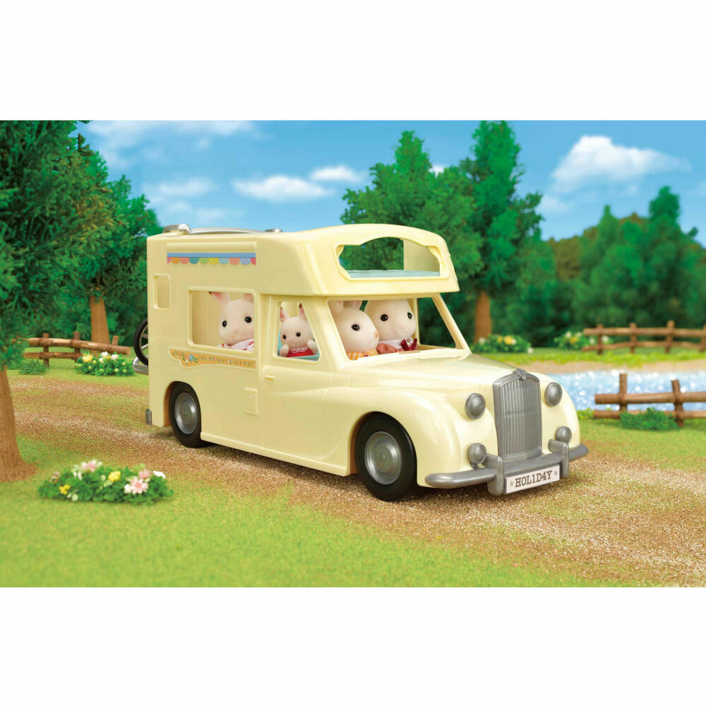 Sylvanian Families Wohnmobil, Fahrzeug, Campingwagen, Camping Wagen, Fahrrad, Spielzeug, 5454
