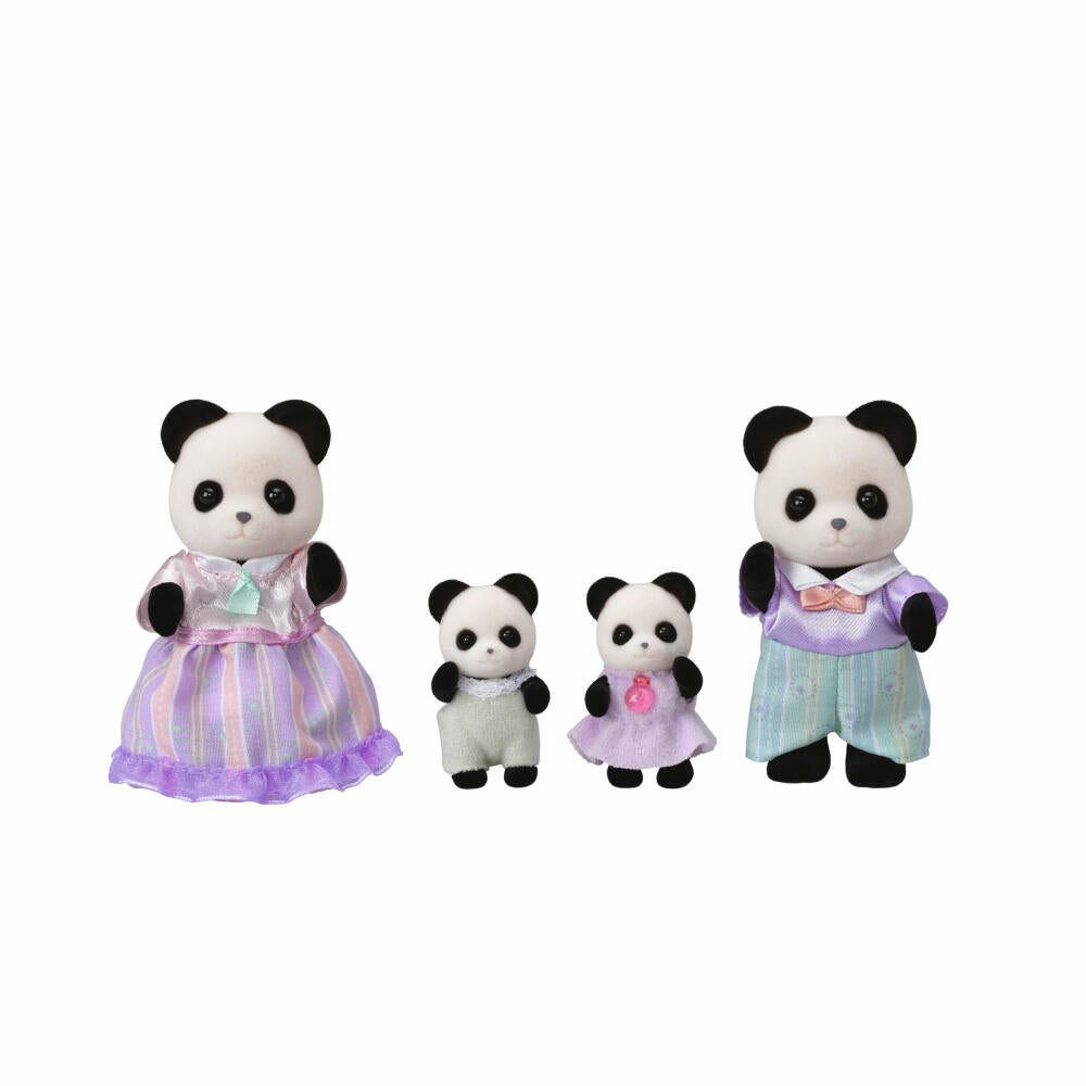 Sylvanian Families Panda Family, Toy Figure, Game Figure, Mother, Father, Figures, Families, 5529
