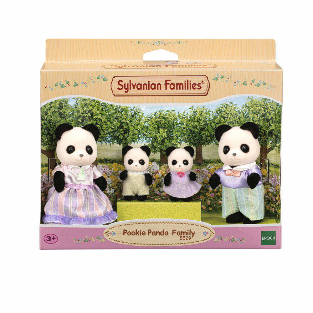 Sylvanian Families Panda Family, Toy Figure, Game Figure, Mother, Father, Figures, Families, 5529