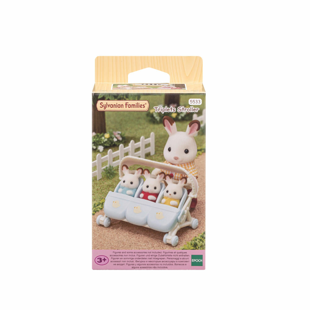 Sylvanian Families Triplets Stroller, Children's Cart, Buggy, Furniture, Accessories, 5533