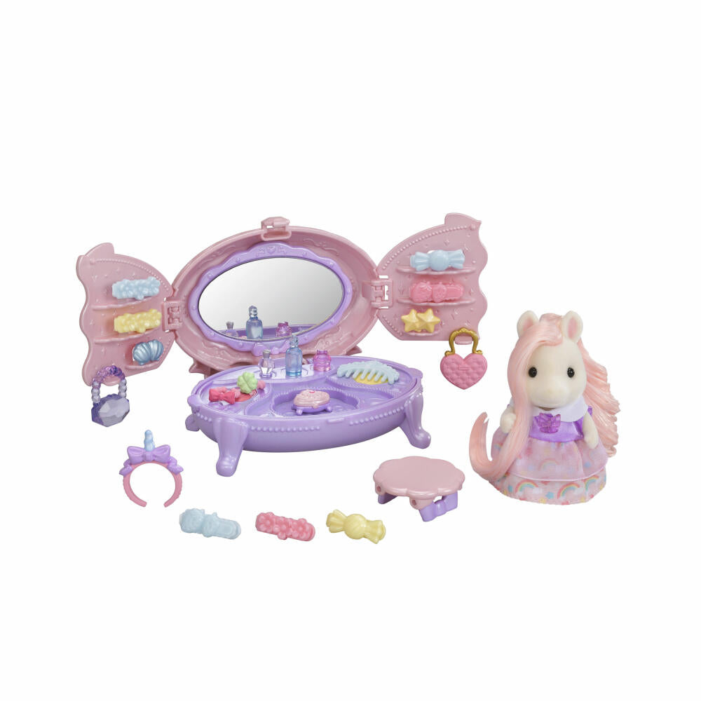 Sylvanian Families Schminkkommode mit Pony Figur, Spielfigur, Spielzeug, Kinder, 5704