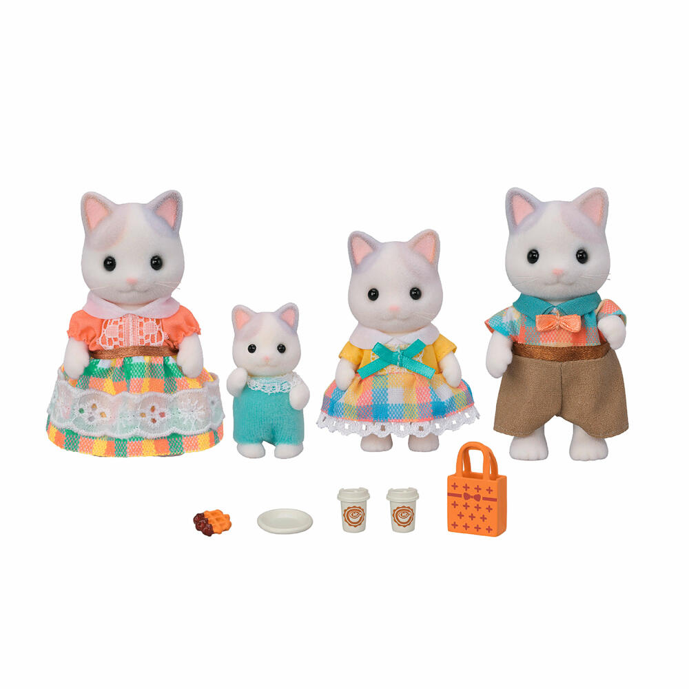 Sylvanian Families Milchkatzen Familie, Spielfiguren, Figuren, Spielzeug, Kinder, 5738