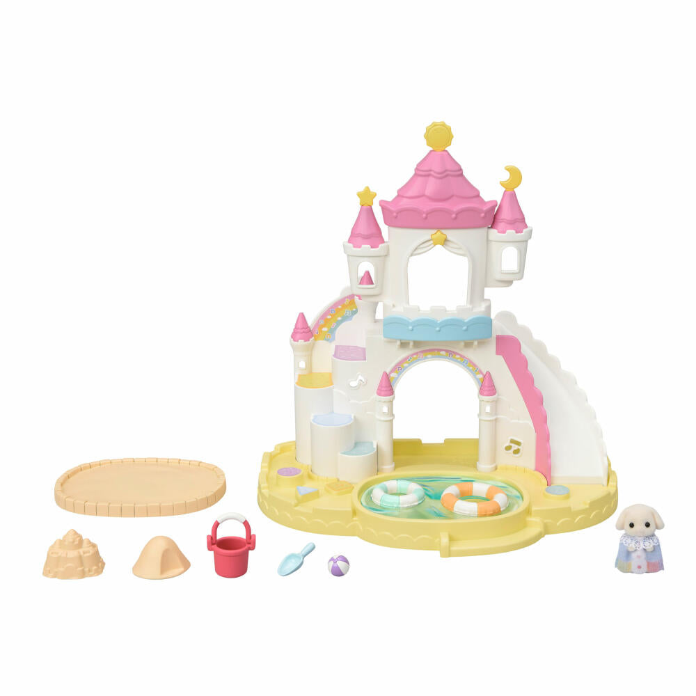 Sylvanian Families Erlebniskindergarten Sandkasten und Pool mit Figur, Spielset, Spielzeug, Kinder, 5746