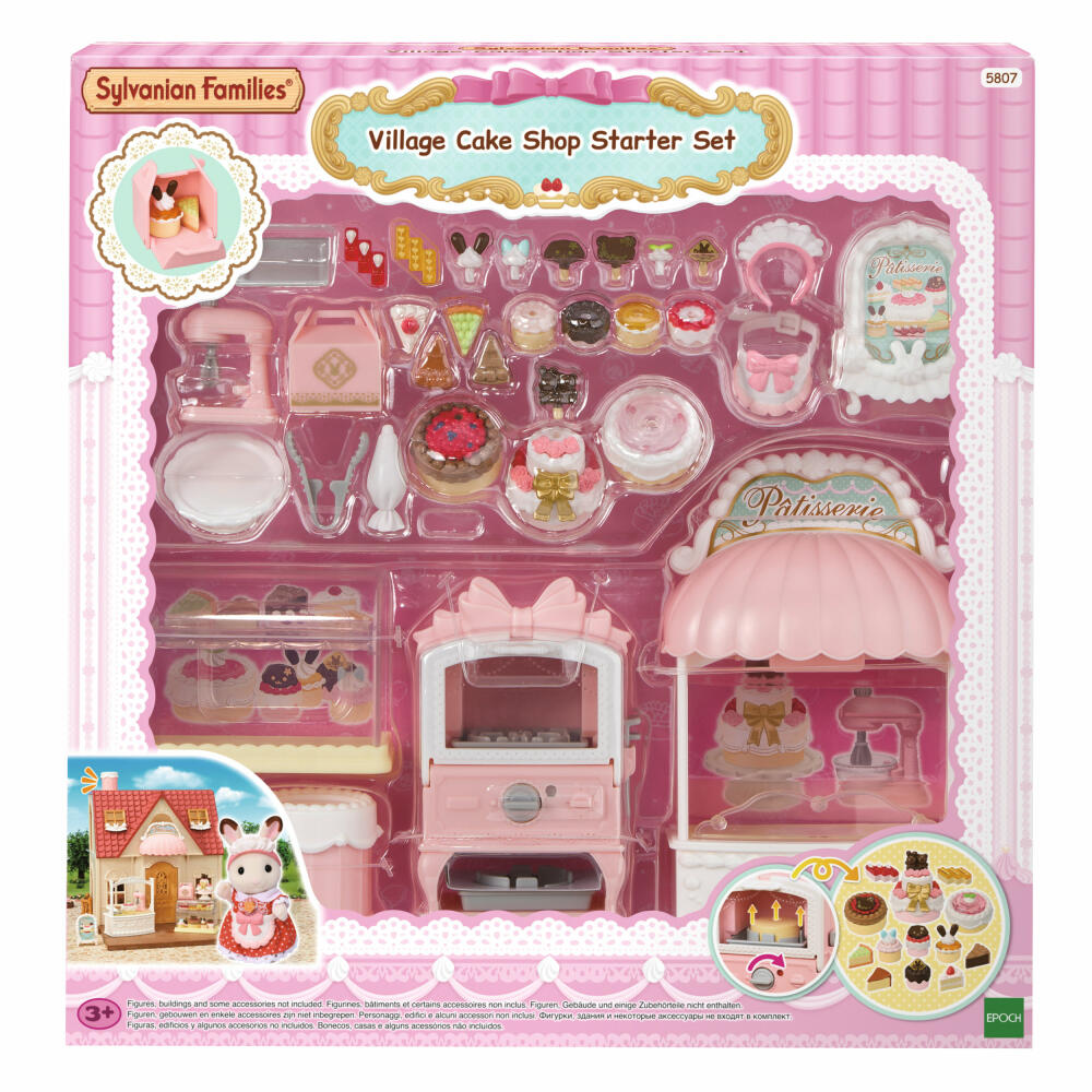 Sylvanian Families Dorfkonditorei Set für Starter Haus, Spielset, Spielzeug, Kinder, 5807