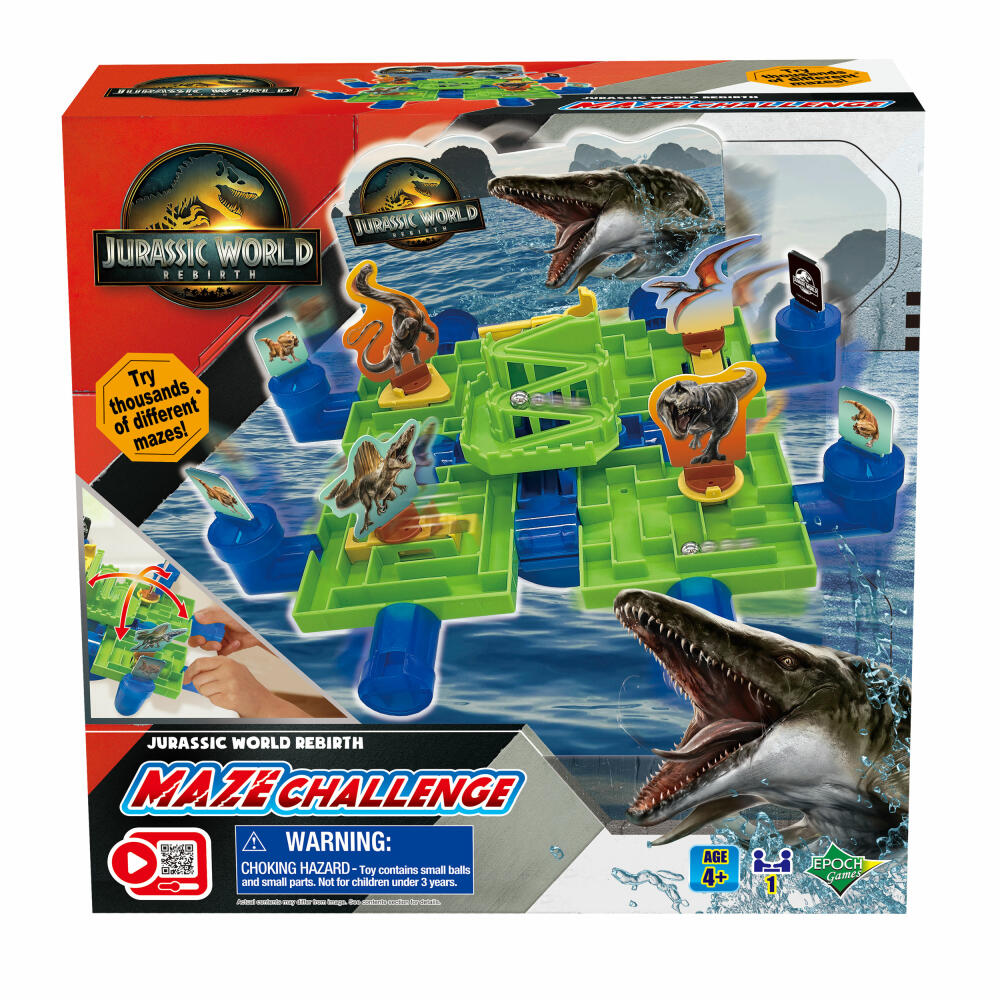 Epoch Games Jurassic World Maze Game, Labyrinth, Geschicklichkeitsspiel, ab 4 Jahren, 7566