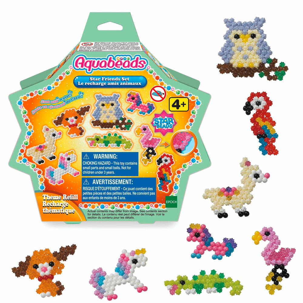 Aquabeads Star Beads Animal Set, Star-shaped Beads, Craft Sets, Crafts, Templates, 31602