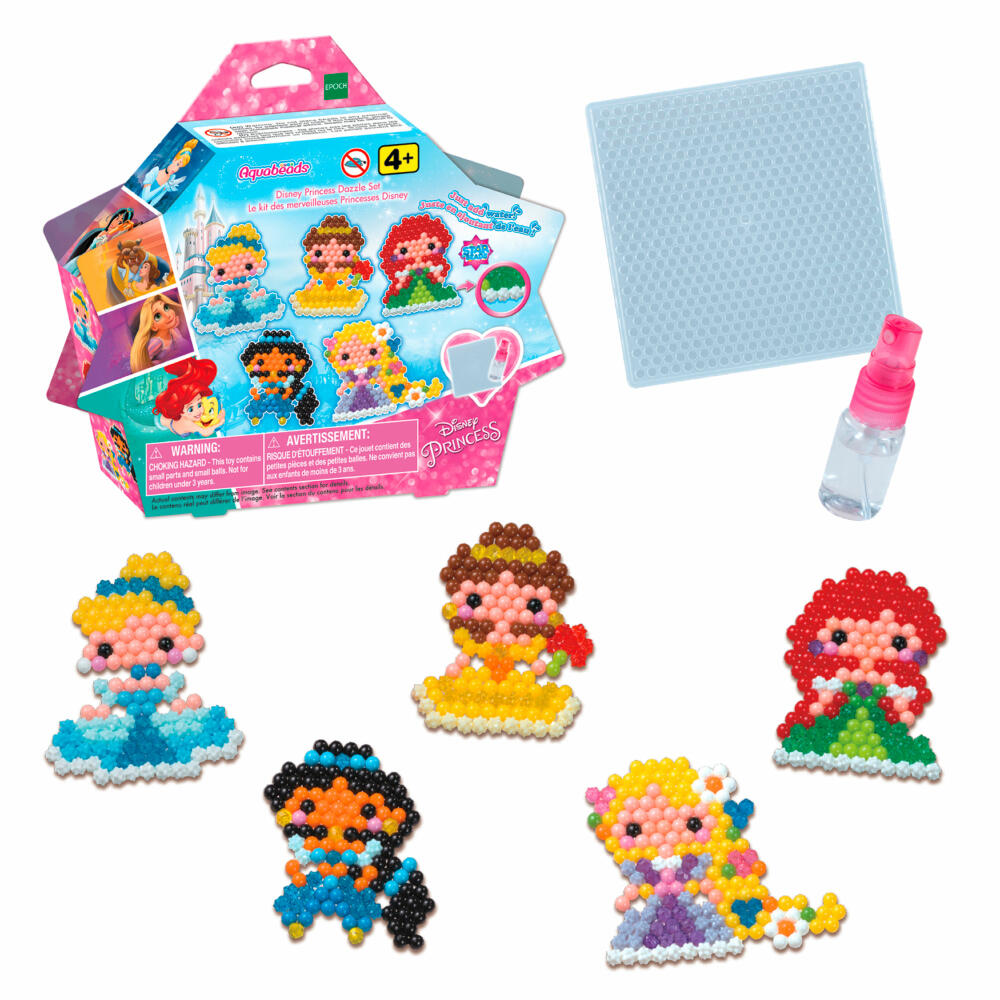 Aquabeads Disney Princess Star Beads Set, Craft Set Licensed, Craft Beads, Motif Templates, Princess, 800 Beads, 31606