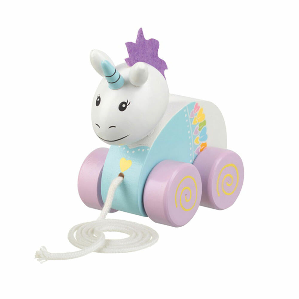 NICI Nachziehtier Einhorn, Babyspielzeug, Spielzeug, Tier, Orange Tree Toys, Holz, Bunt, 46006
