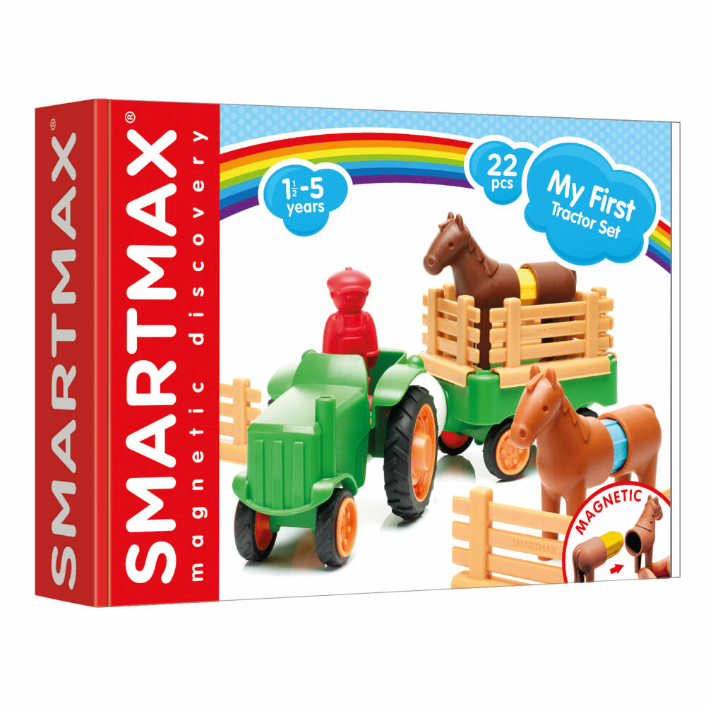 SmartMax My First Tractor Set, Magnetic Toy, Magnet Toy, Construction Toy, SMX 222