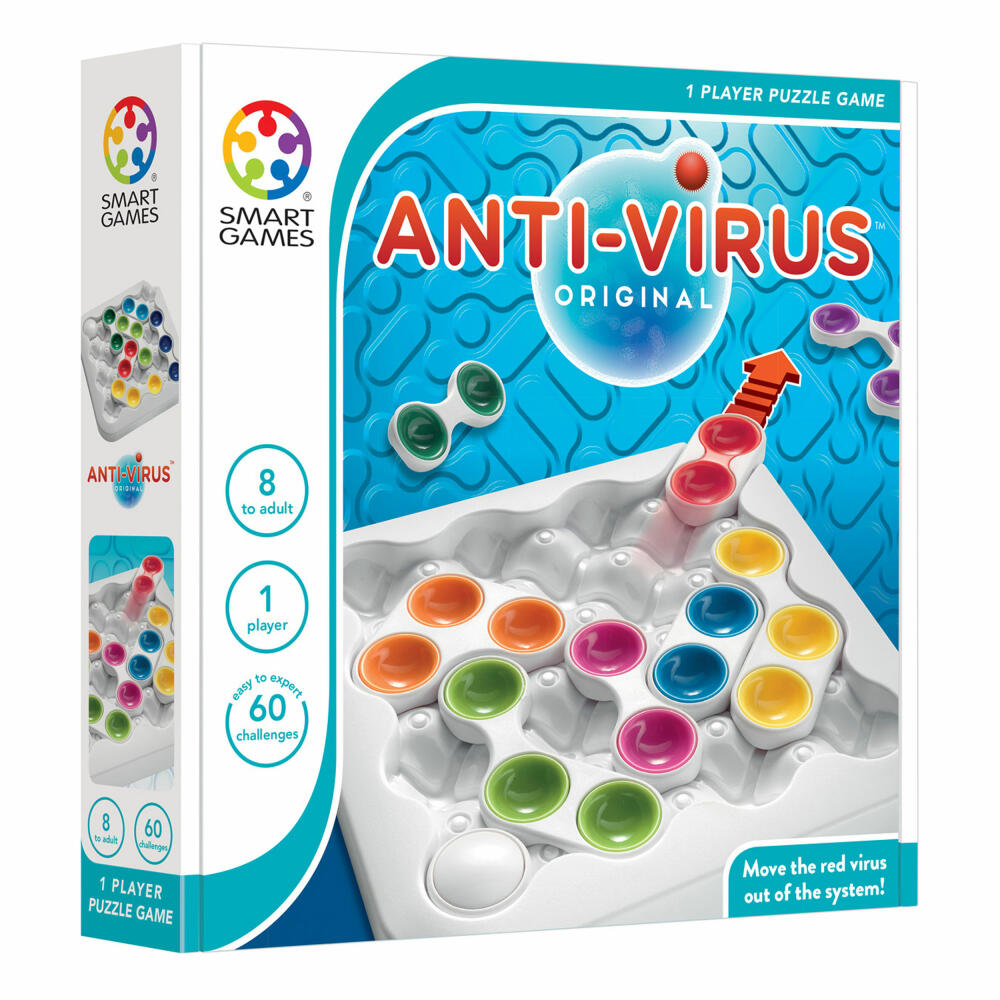 Smart Games Solitaire Game Anti Virus, Puzzle Game, Children's Game, Children's Game, from 8 years, SG 520