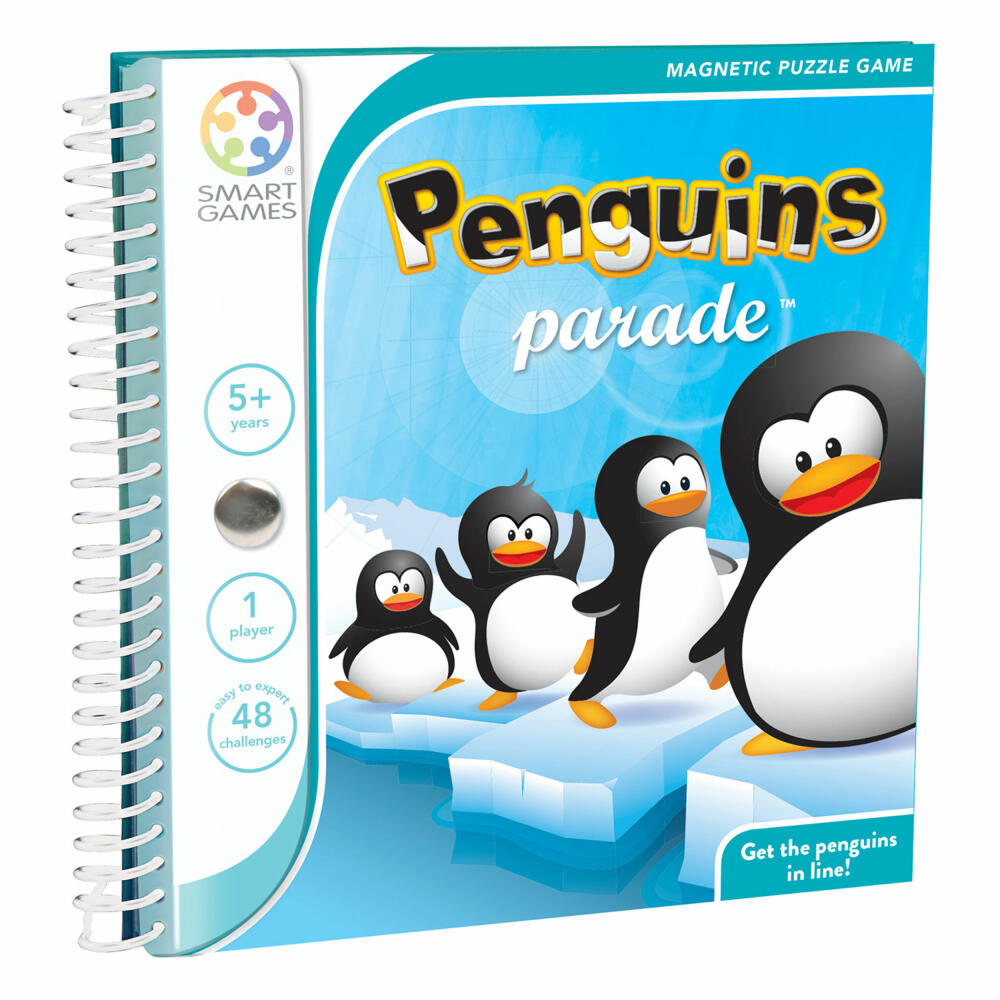 Smart Games Magnetische Reisespiele Pinguin Parade, Reisespiel, Kinderspiel, Kinder Spiel, ab 5 Jahren, SGT 260-8