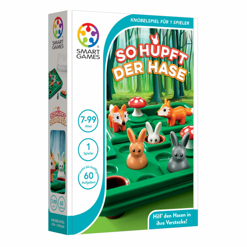 Smart Games Logikspiel So hüpft der Hase, Denkspiel, Kinderspiel, Kinder Spiel, ab 7 Jahren, SG 421 DE