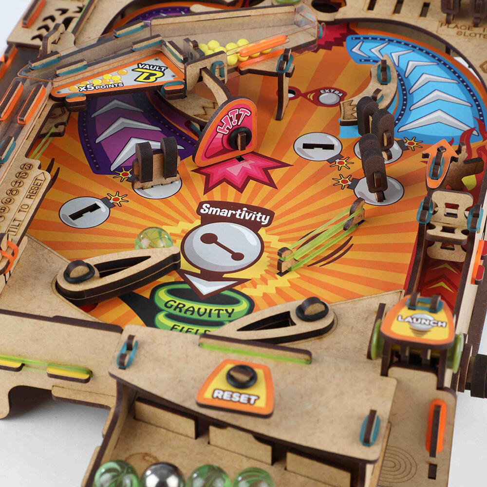 Smartivity Bausatz Pinball Machine, Kinderspiel, Logikspiel, Lernspielzeug, ab 8 Jahren, Holz, STY 303
