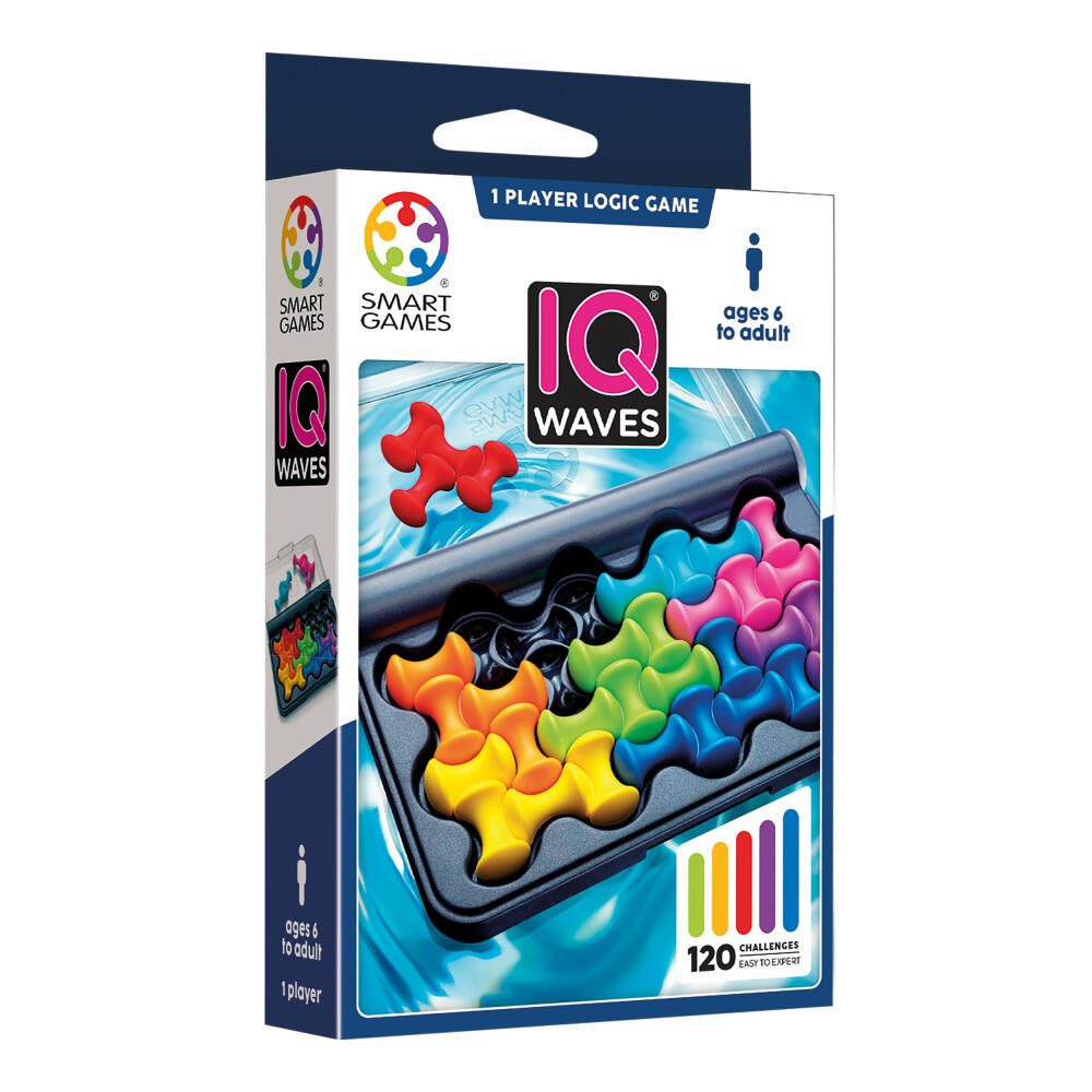 Smart Games IQ Waves, Logikspiel, Knobelspiel, Denkspiel, ab 6 Jahren, SG 492