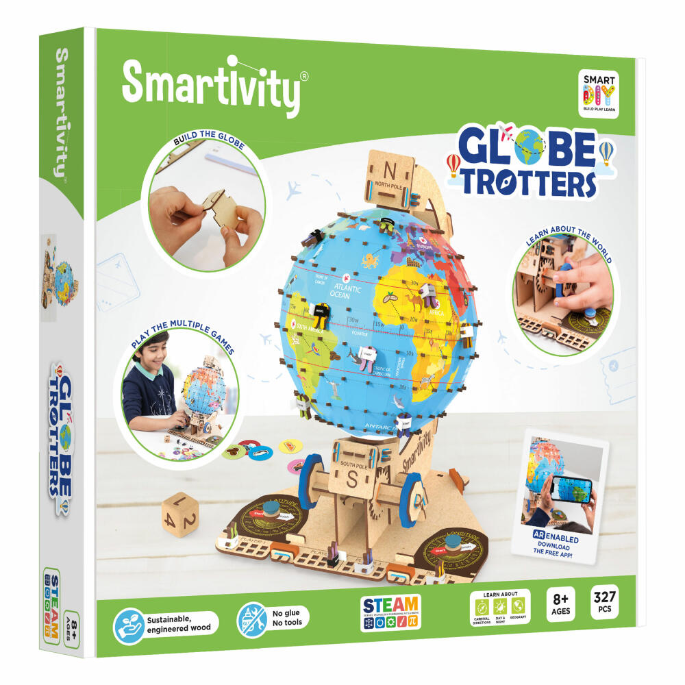 Smartivity Globetrotter, 3D Globus, Bastelset, DIY, ab 8 Jahren, STY 305 DE