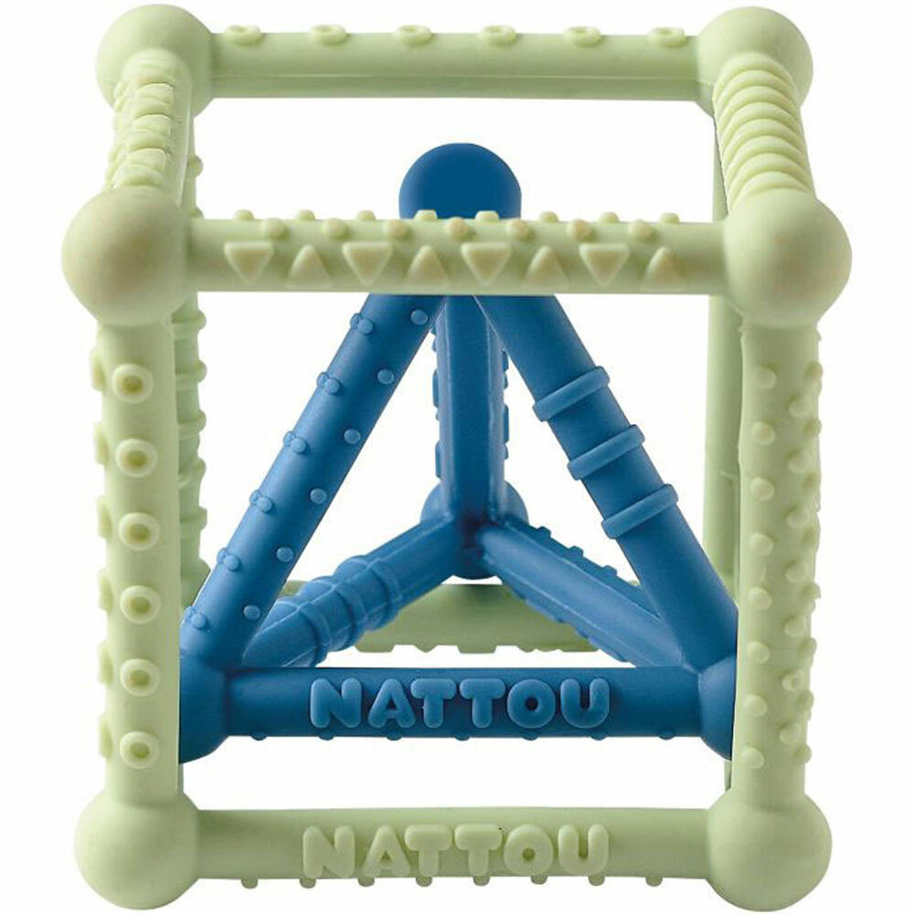 Nattou SILICON cube green / blue