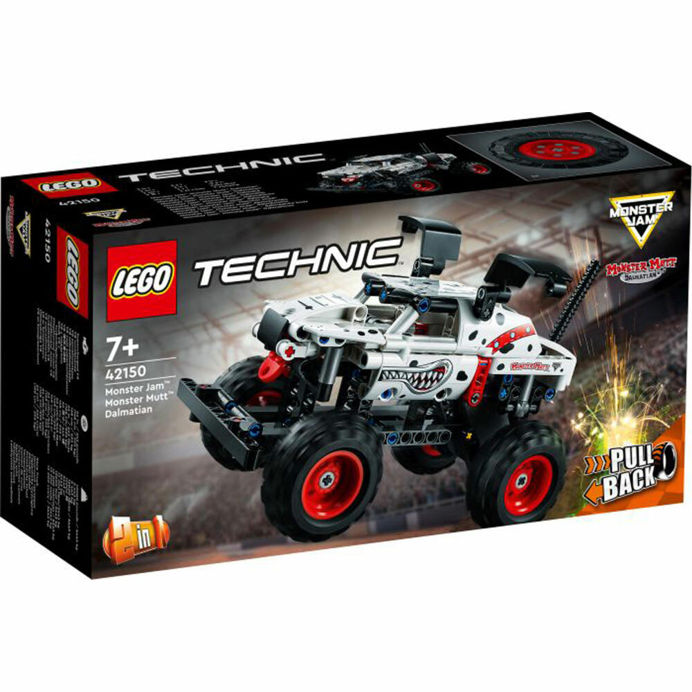 LEGO Technic Monster Jam Monster Mutt Dalmatian, 244 pcs, building set, construction set, building blocks, toy, ages 7 and up, 42150