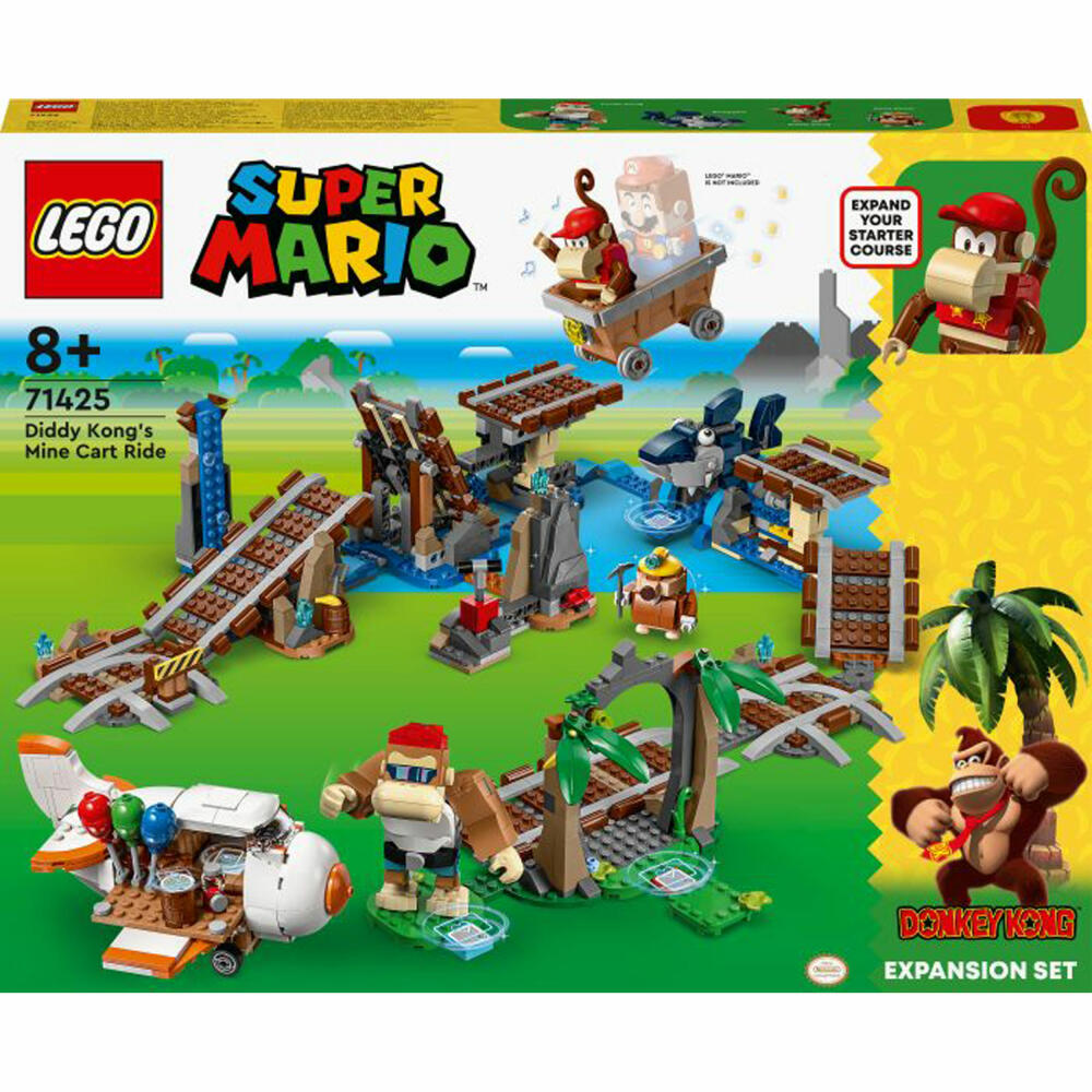 LEGO Super Mario Diddy Kongs Lorenritt Erweiterungsset, 1157-tlg., Erweiterung, Bauset, Bausteine, ab 8 Jahren, 71425