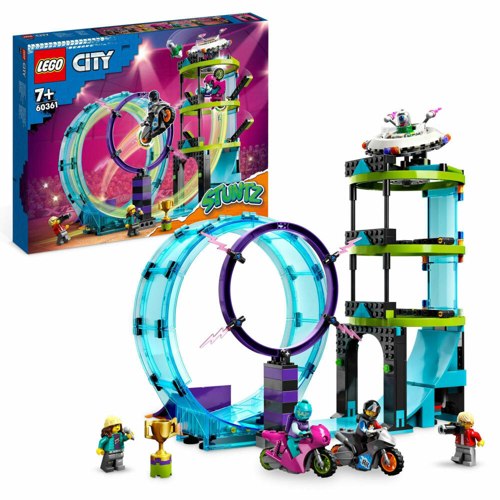 LEGO City Stuntz Ultimate Stunt Driver Challenge, 385 pcs, building set, construction set, building blocks, toy, ages 7 and up, 60361