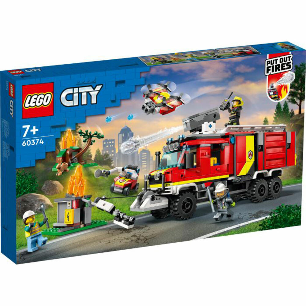 LEGO City Fire Brigade Command Vehicle, 502 pcs, Building Set, Construction Set, Building Blocks, Toy, Ages 7 and Up, 60374