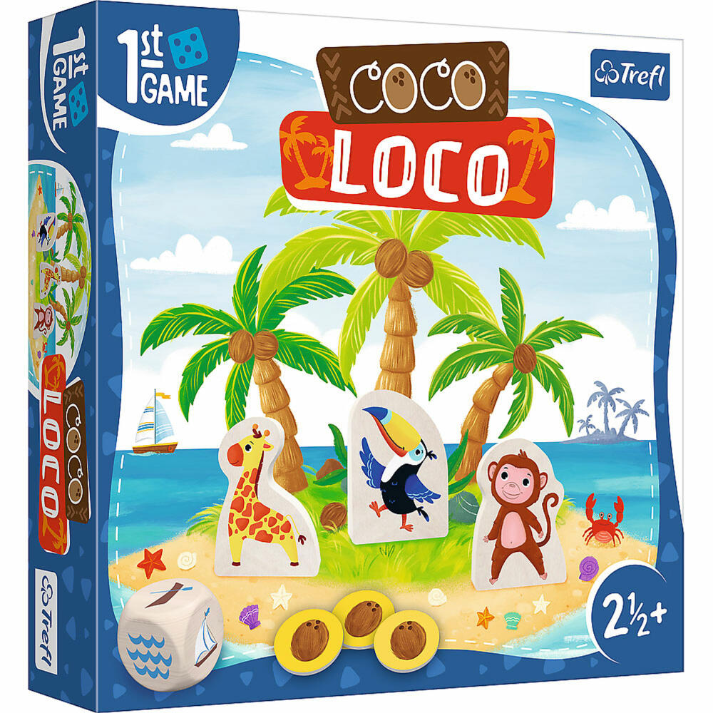 Trefl Erstes Spiel - Coco Loco, Kinderspiel, Brettspiel, Kinder Spiel, 02343