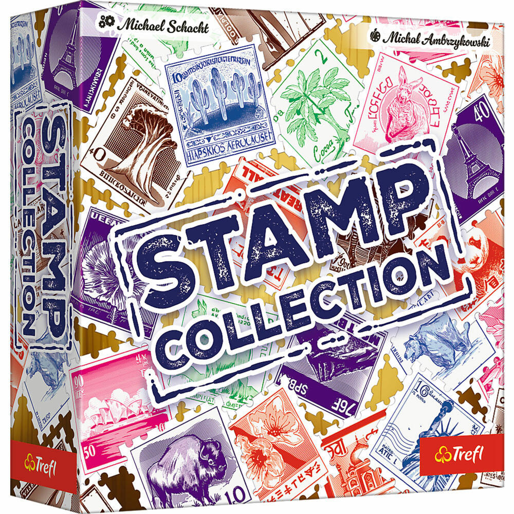 Trefl Stamp Collection Deutsche Version, Familienspiel, Sammelspiel, ab 8 Jahren, 02544