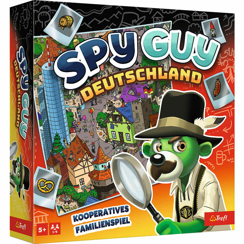 Trefl Spy Guy Deutschland, Kooperatives Familienspiel, Brettspiel, Deutsche Version, ab 5 Jahren, 02575