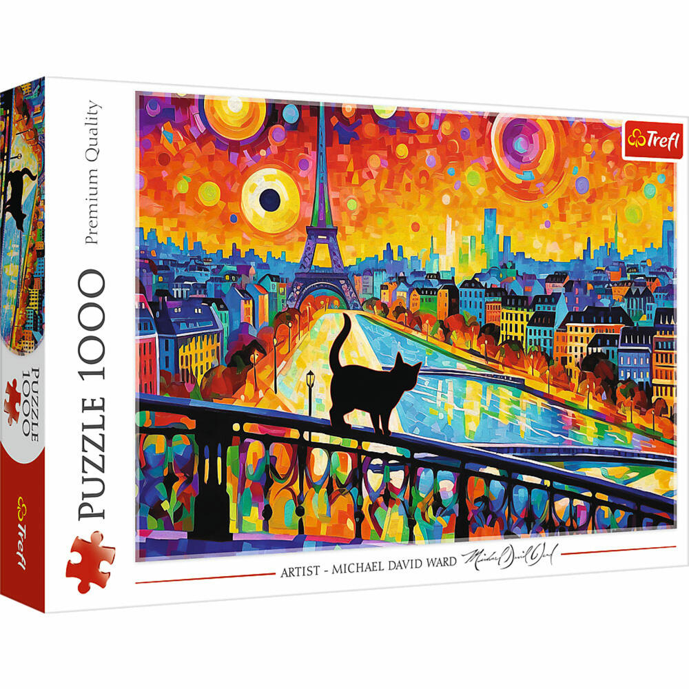 Trefl Puzzle Katze in Paris, 1000 Teile, 68 x 48 cm, 10795