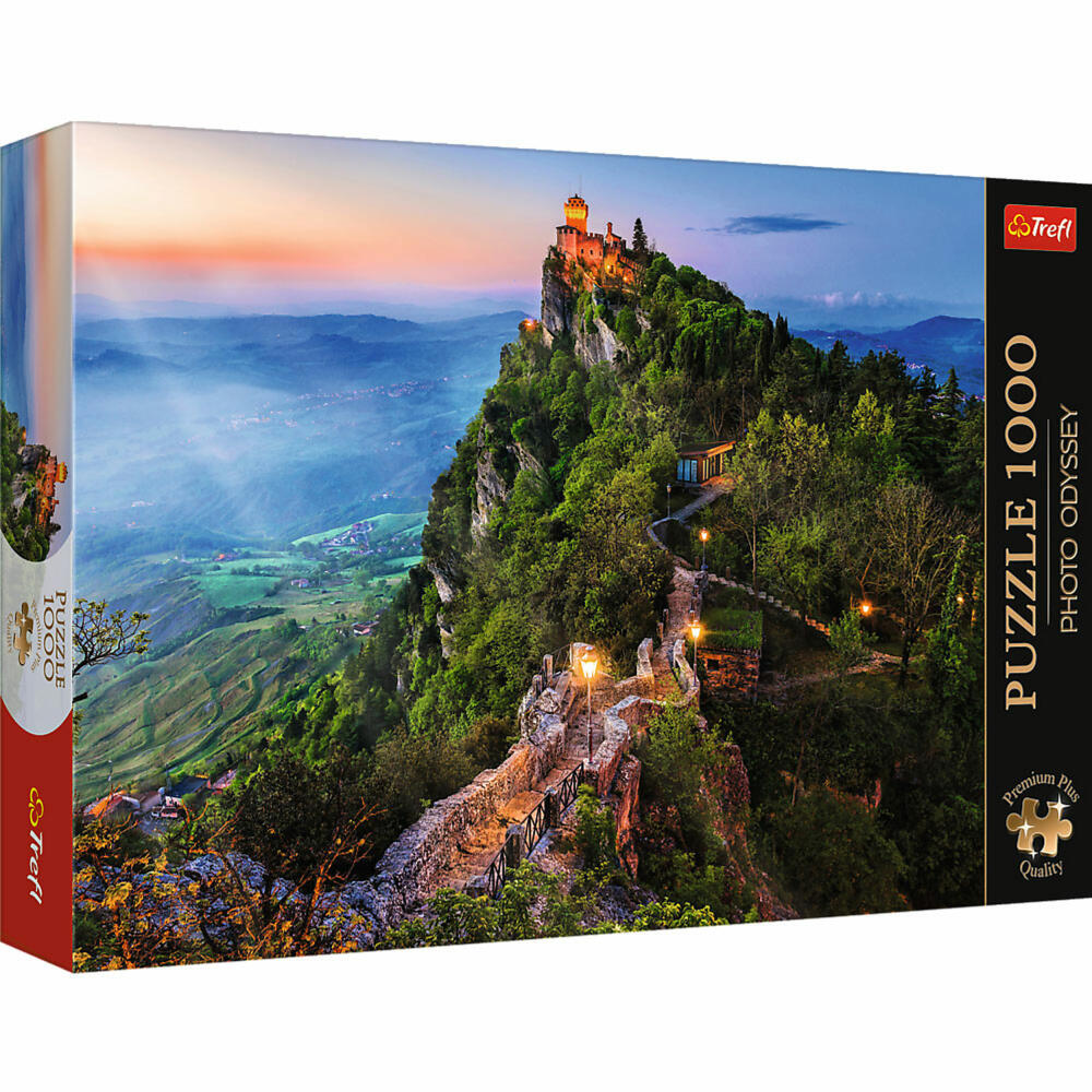 Trefl Puzzle Photo Odyssey Cesta Tower, San Marino, 1000 Teile, 68 x 48 cm, 10822