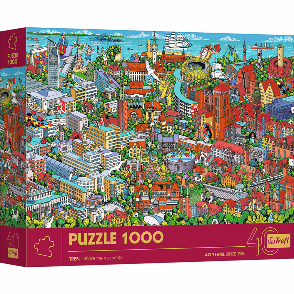 Trefl Puzzle Premium Plus 40. Jubiläum - Danzig, Gdynia, Sopot, 1000 Teile, 10924