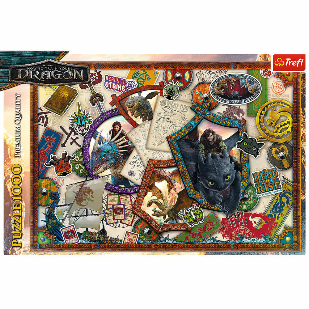 Trefl Puzzle Dragons, Drachenzähmen leicht gemacht, 1000 Teile, 68 x 48 cm, 10959