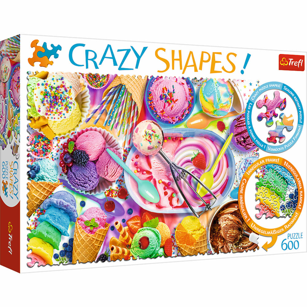 Trefl Puzzle Crazy Shapes Süßigkeiten, 600 Teile, 68.3 x 48 cm, 11119