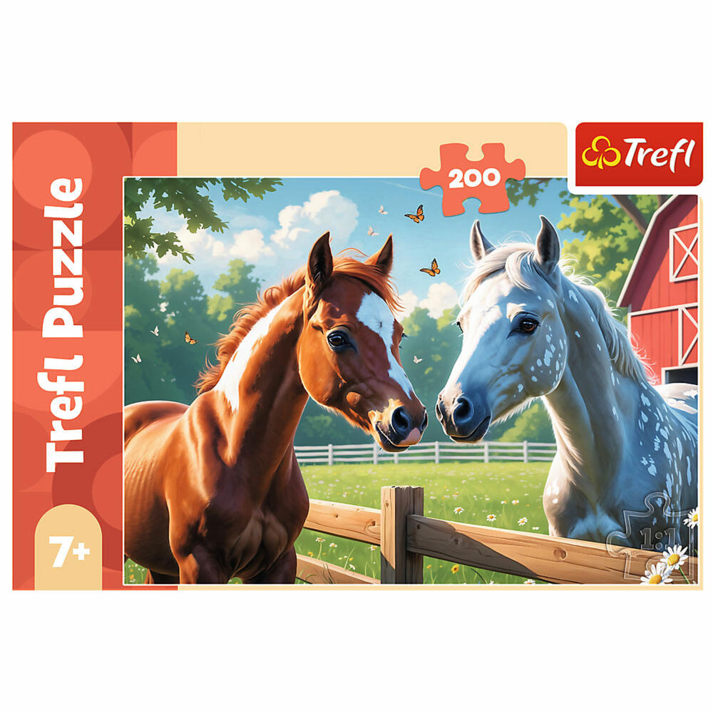 Trefl Puzzle Pferde, Kinderpuzzle, Kinder, 200 Teile, 48 x 34 cm, 13328