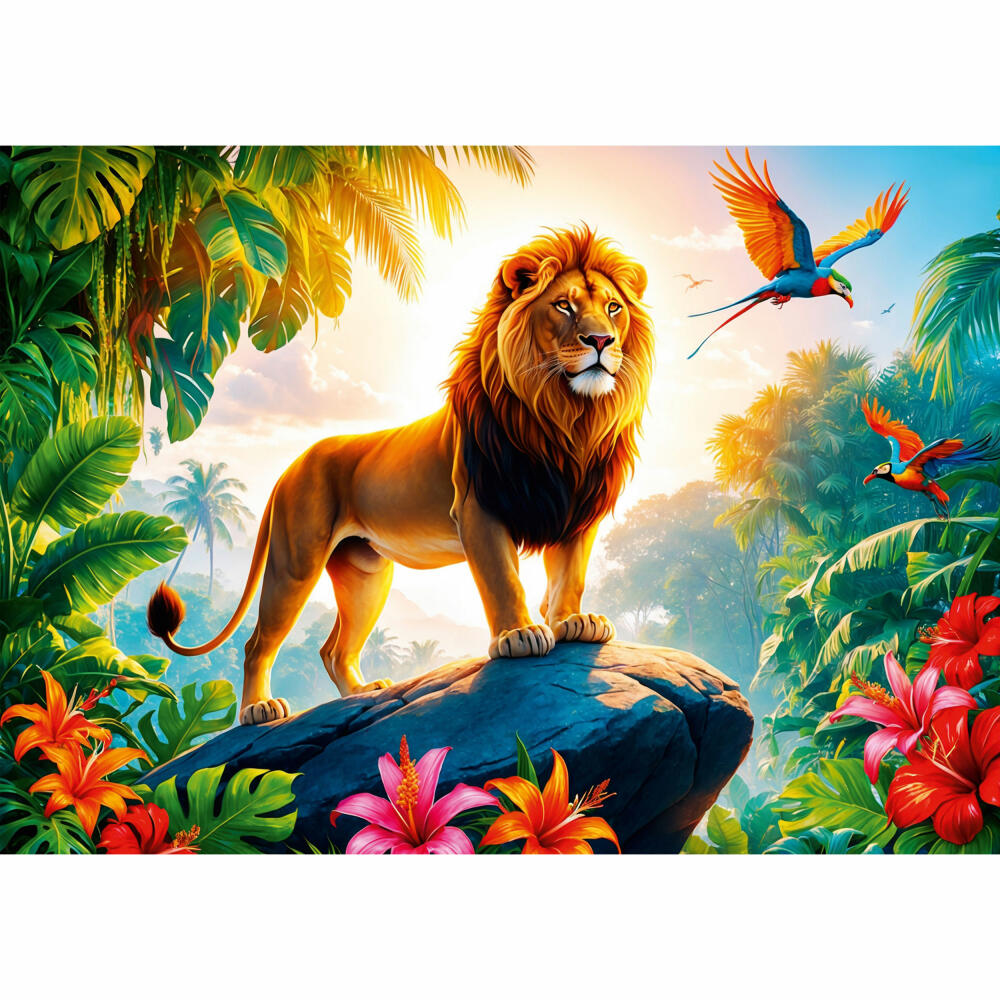 Trefl Puzzle Löwe, Kinderpuzzle, Kinder, 200 Teile, 48 x 34 cm, 13329