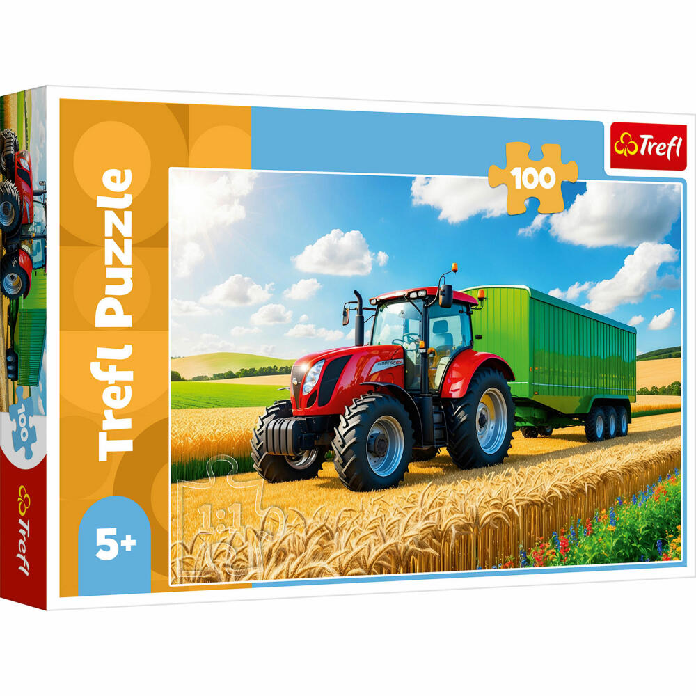 Trefl Puzzle Trecker mit Anhänger, Kinderpuzzle, Kinder, 100 Teile, 48 x 34 cm, 16494