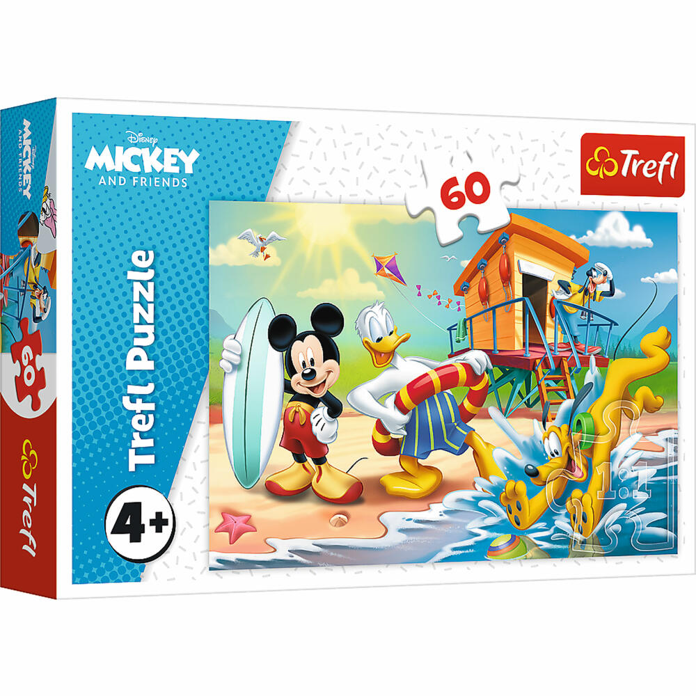 Trefl Puzzle Disney Mickey Mouse und Freunde, Kinderpuzzle, 60 Teile, 33 x 22 cm, 17359