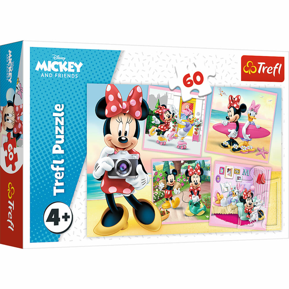 Trefl Puzzle Disney Minnie Mouse, Kinderpuzzle, 60 Teile, 33 x 22 cm, 17360