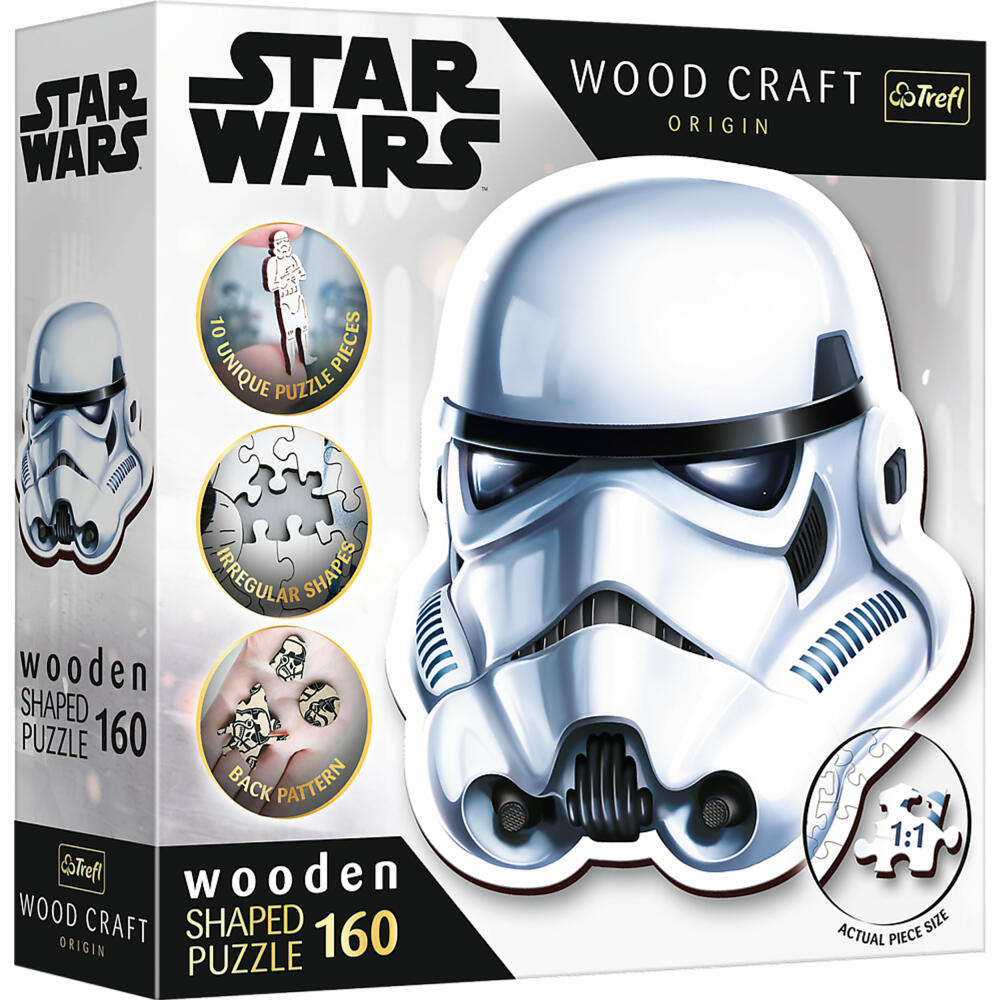 Trefl Wooden Puzzle Star Wars - Stormtrooper Helmet, 160 pieces, 20188