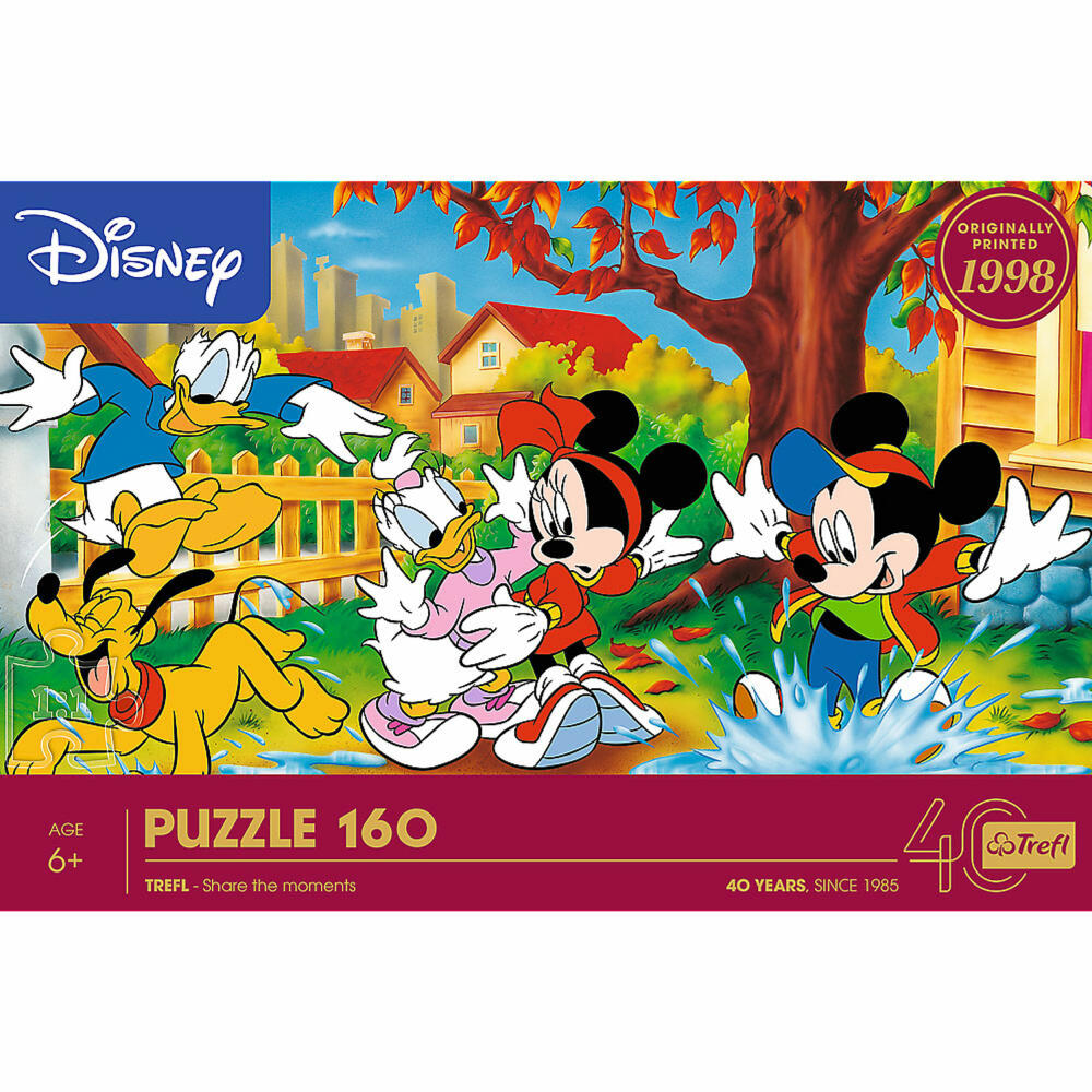 Trefl Puzzle Jubiläum Micky und seine Freunde, 40 Jahre Disney, Kinderpuzzle, 160 Teile, 40055