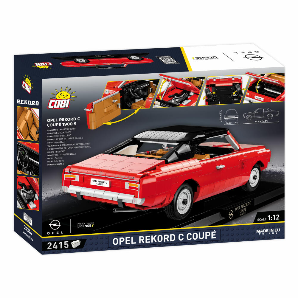 COBI Klemmbausteinset Opel Rekord C Coupe Executive Edition, 2415 Teile, 24344